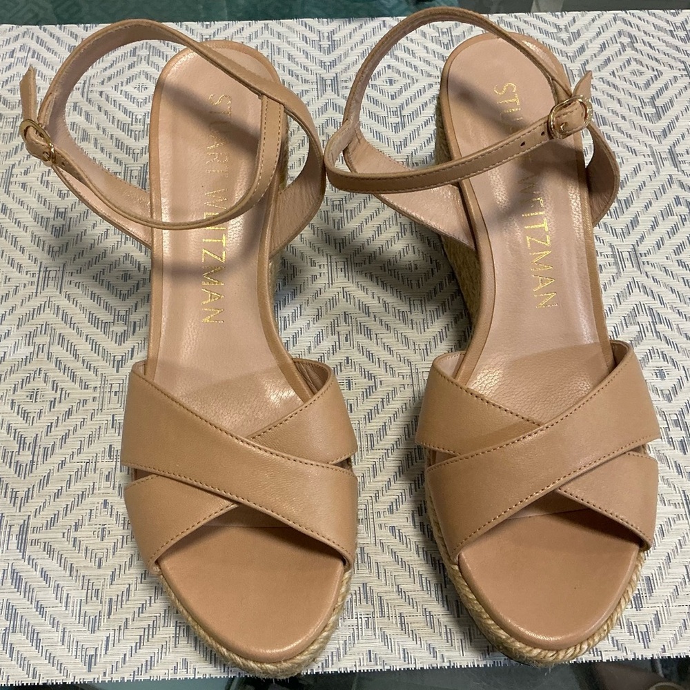 Stuart Weitzman Brown Leather Sandals